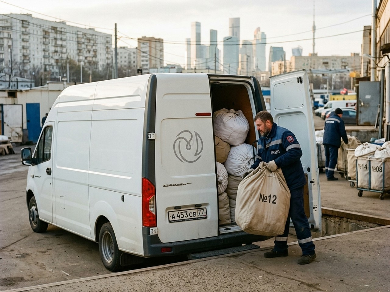Забор спецодежды по графику, доставка по Москве